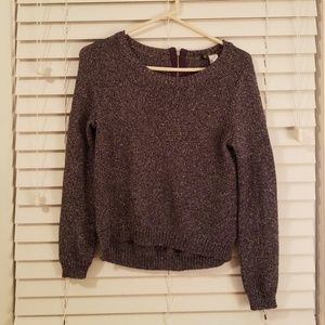Cropped silver thread H&M sweater